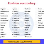 Fashion vocabulary - wordscoach.com