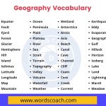 Geography vocabulary - wordscoach.com