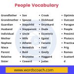 People Vocabulary - wordscoach.com
