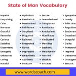 State of Man Vocabulary - wordscoach.com