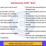 Sentences with But - wordscoach.com
