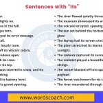 Sentences with Its - wordscoach.com