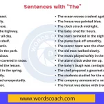 Sentences with The - wordscoach.com