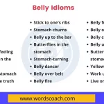 Belly Idioms - wordscoach.com