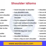 Shoulder Idioms - wordscoach.com