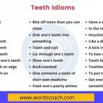 Teeth Idioms - wordscoach.com