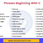 Phrases Beginning With C - wordscoach.com