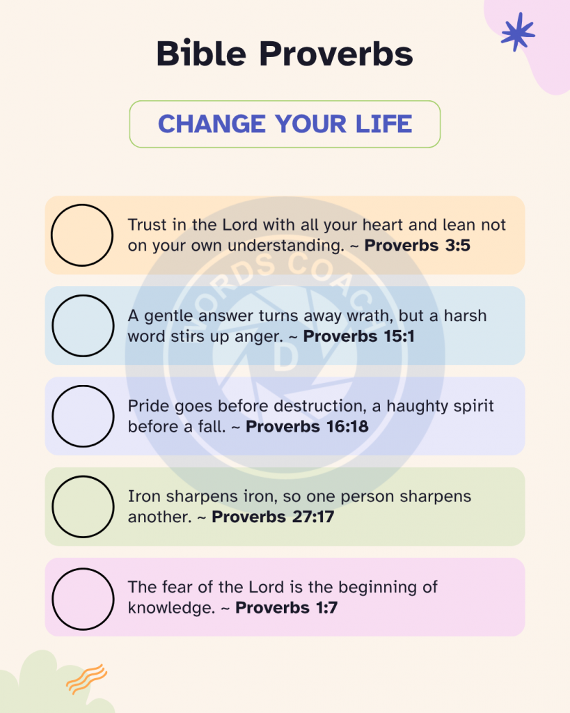 Bible Proverbs - wordscoach.com